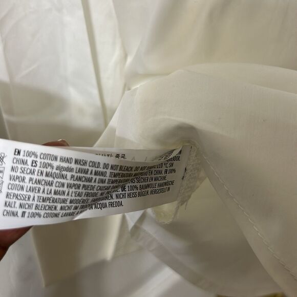 Grey Lab White Bow Detail Button Down Cotton Shirt(Size Medium) - Picture 5 of 8